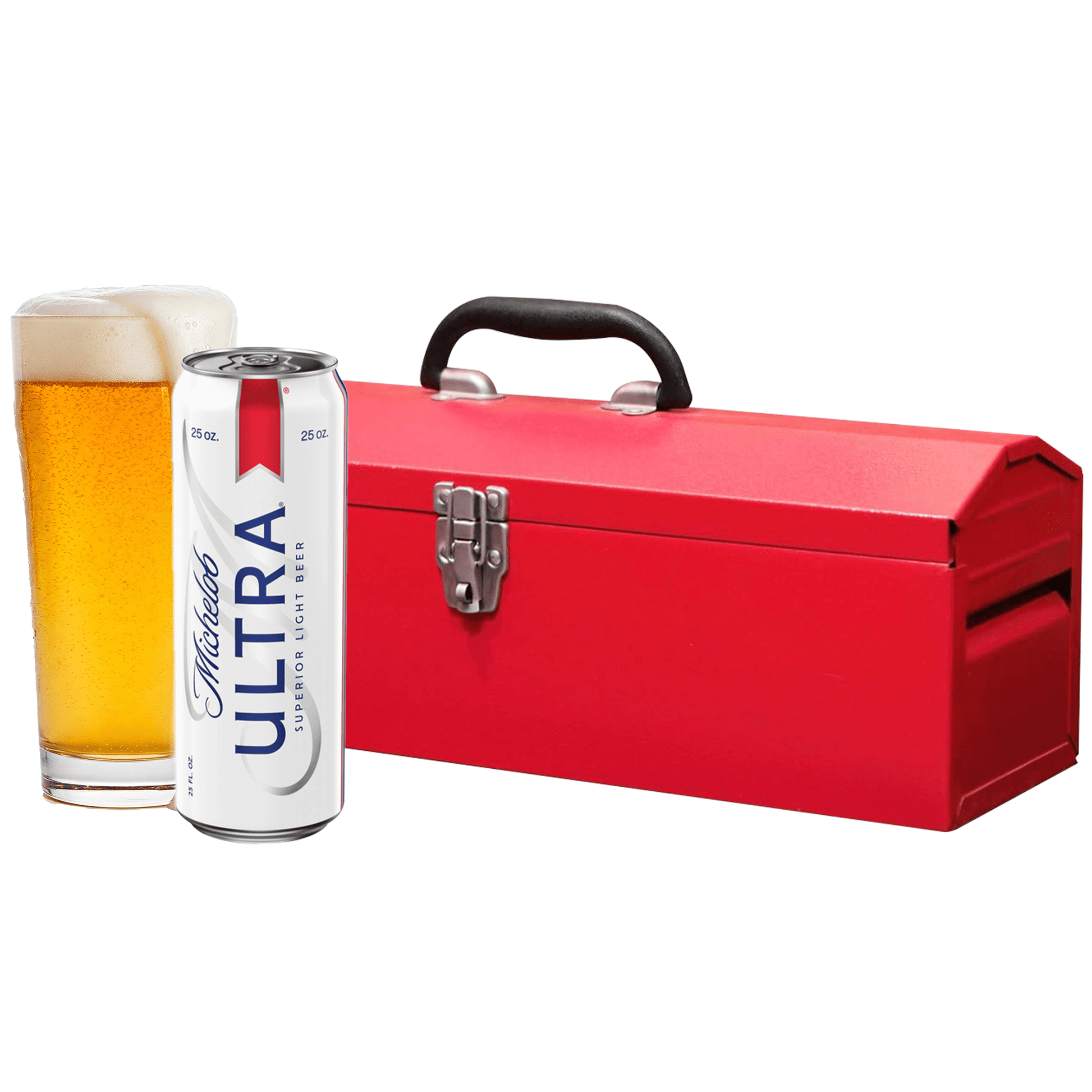 Michelob Ultra Toolbox with 6-pack of Michelob Ultra beers