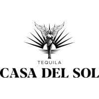 Tequila Casa Del Sol logo with black design on a white background