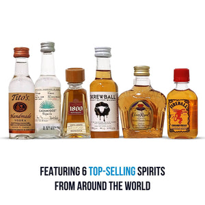 Happy Birthday Liquor Sampler - Choose from Whiskey, Vodka, Tequila, Rum or Gin