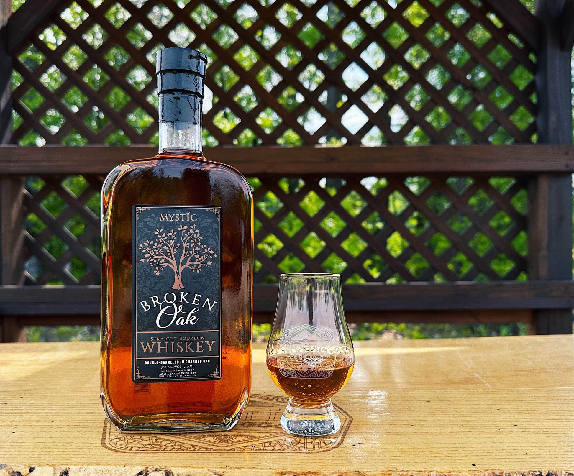 Broken Oak Double-Barreled Straight Bourbon Whiskeyのボトル画像