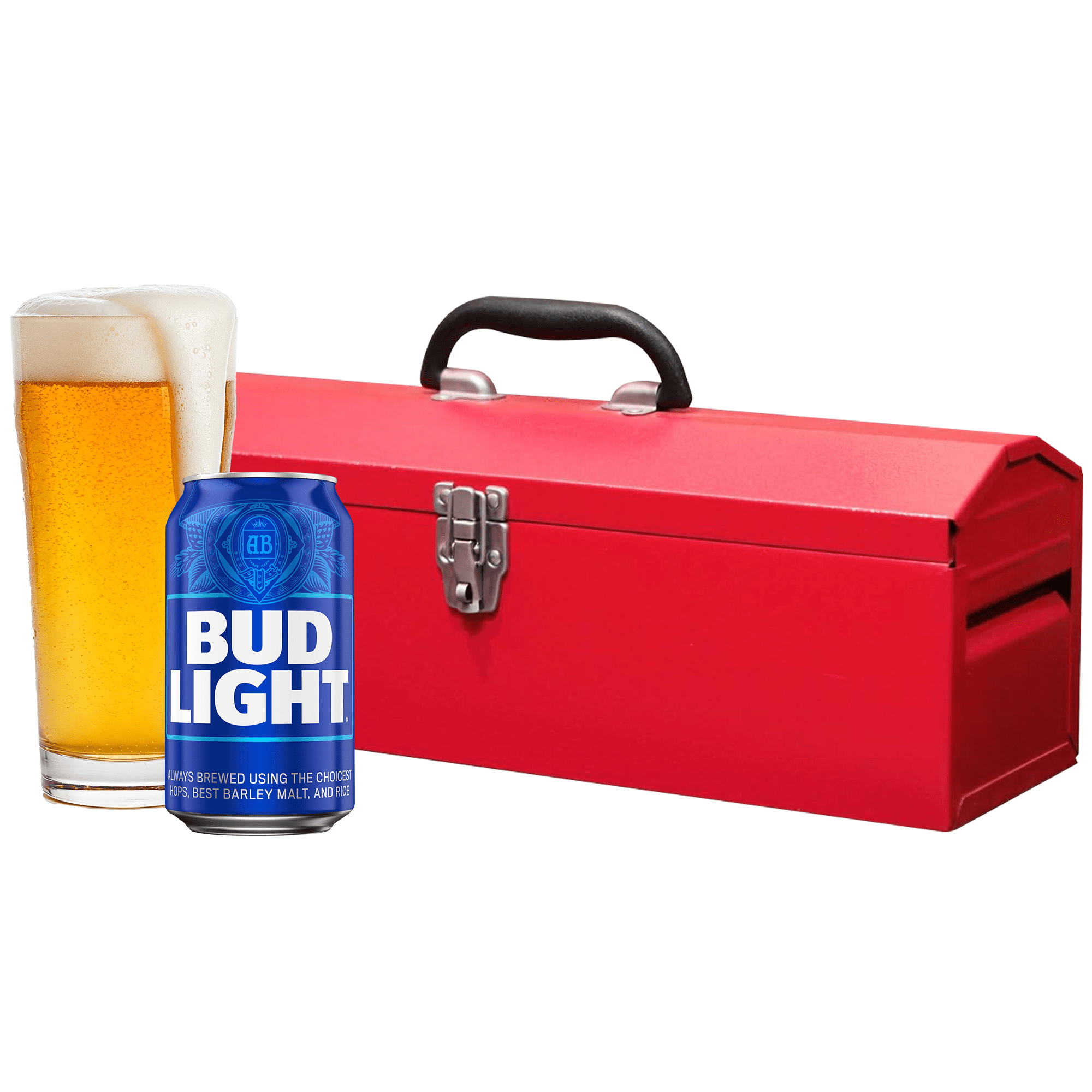 Bud Light Toolbox with 6-pack of Bud Light beers