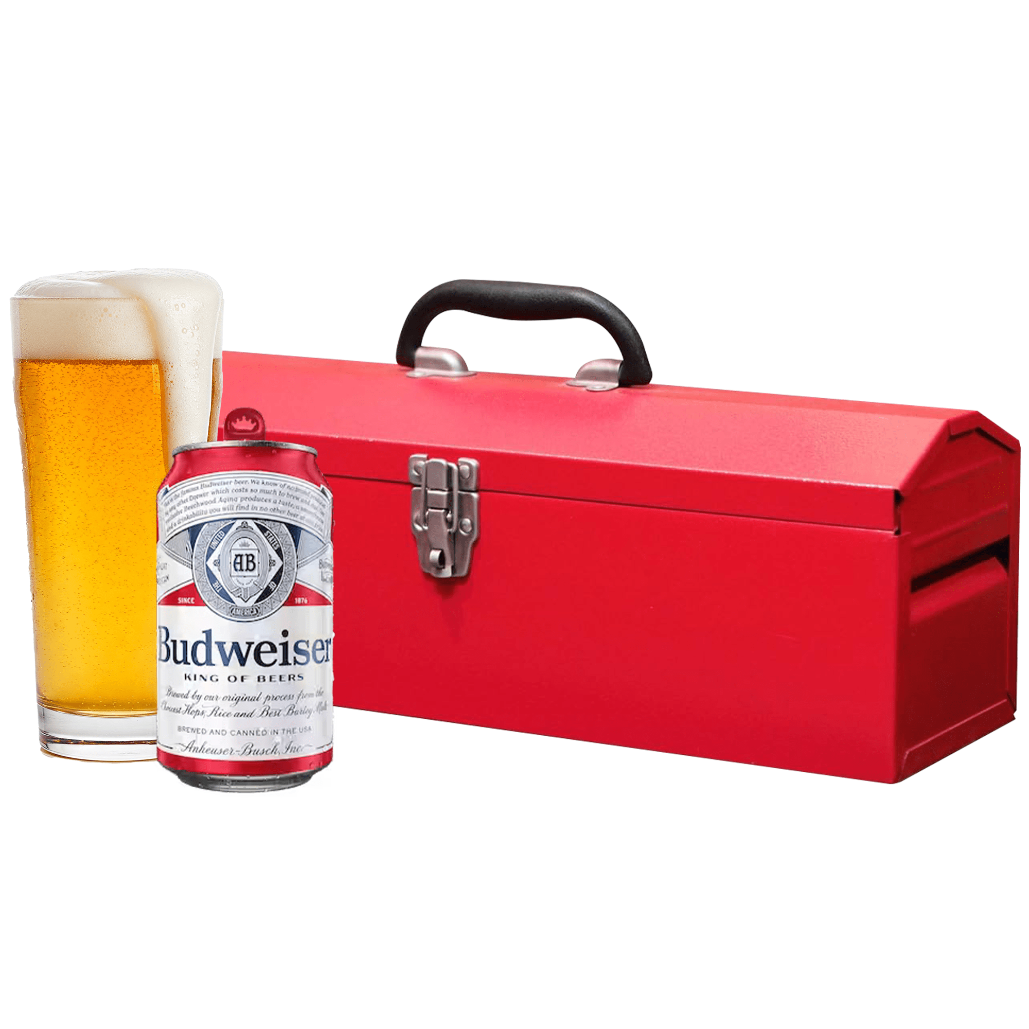 Budweiser Toolbox with 6-pack of Budweiser beers