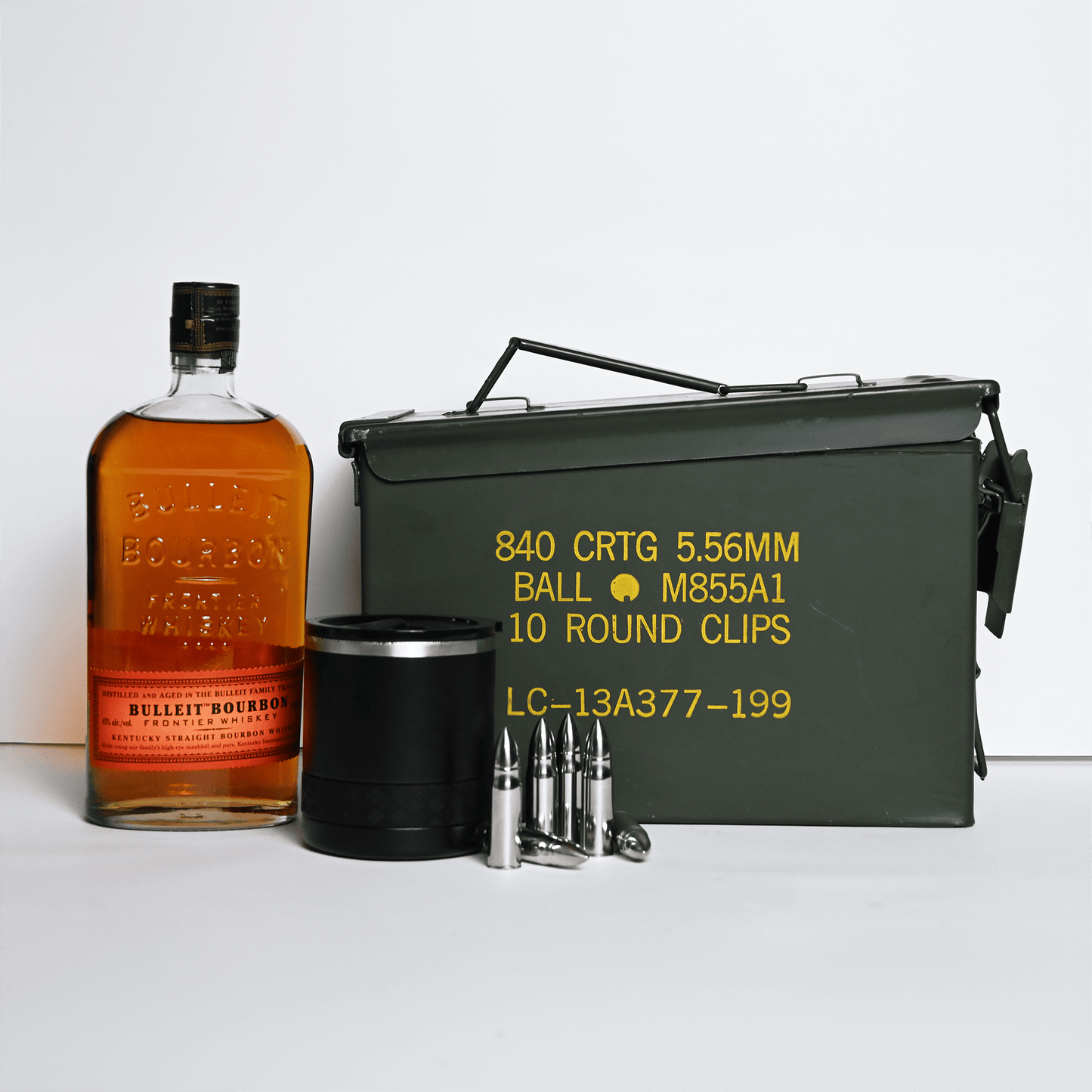 Bulleit Bourbon Ammo Can Gift Set