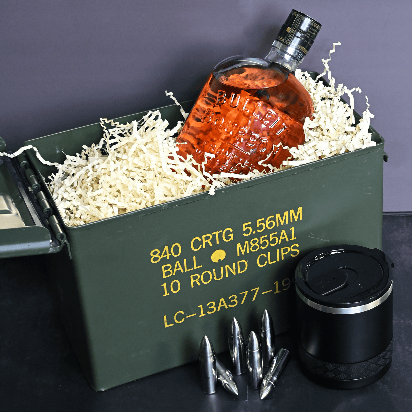 Bulleit Bourbon Ammo Can Gift Set