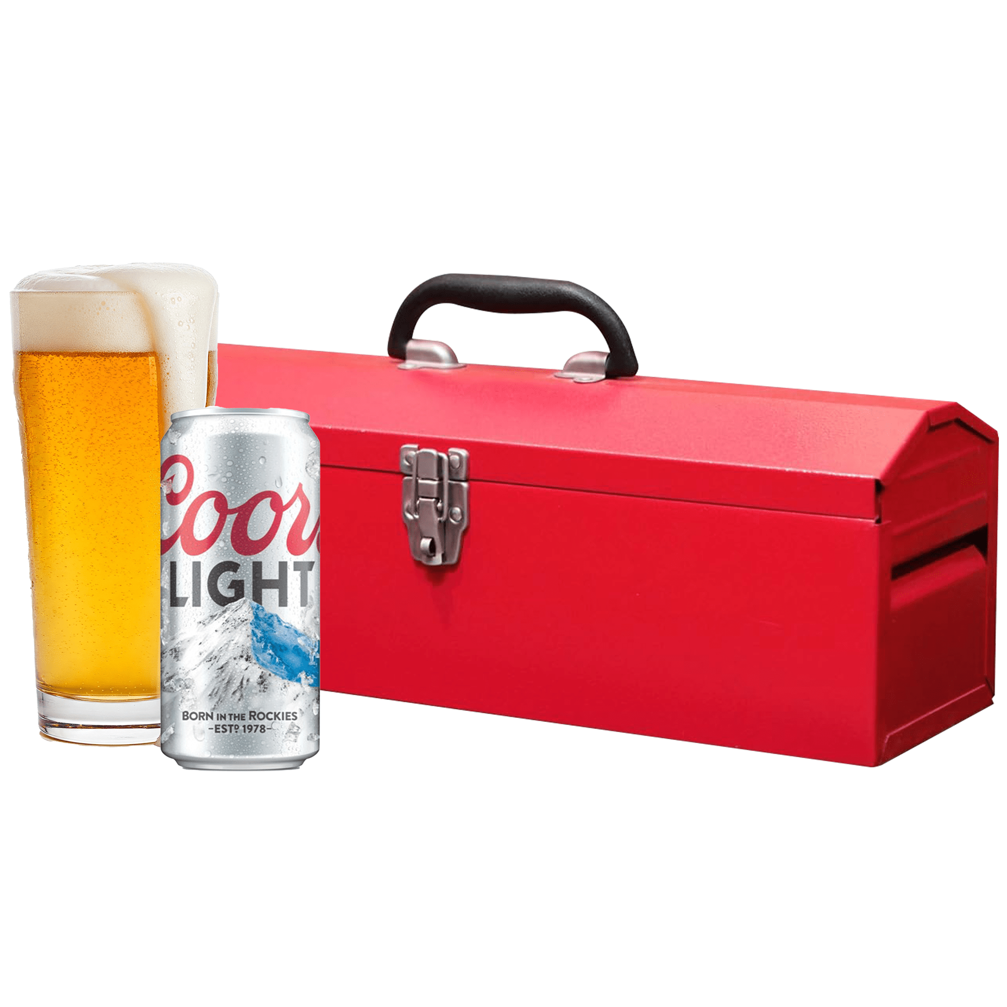 Coors Toolbox with 6-pack of Coors beers