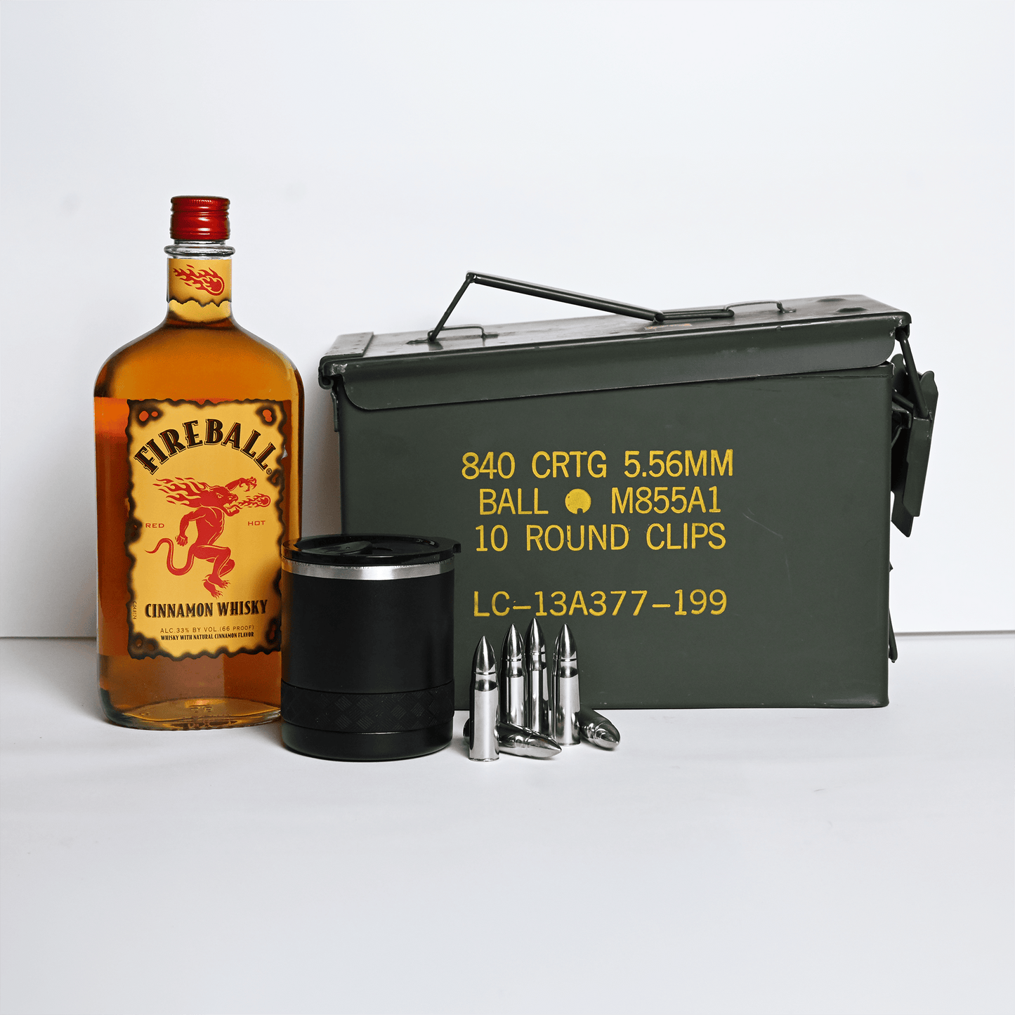 Fireball Cinnamon Whisky Ammo Can Gift Set