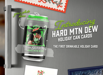 Hard MTN DEW Holiday Can Cards