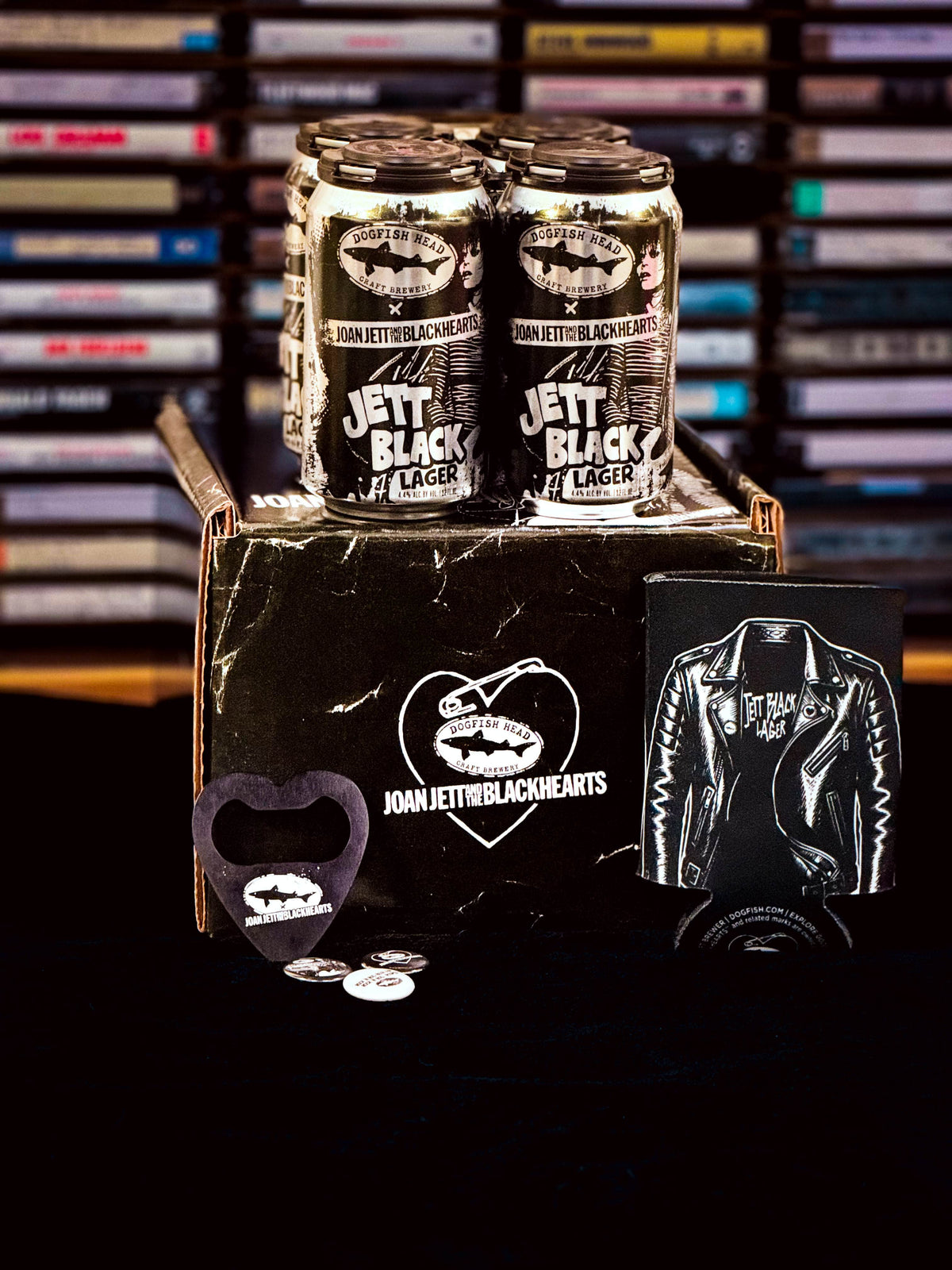 Dogfish Head x Joan Jett Black Lager Beer + Merch Kit