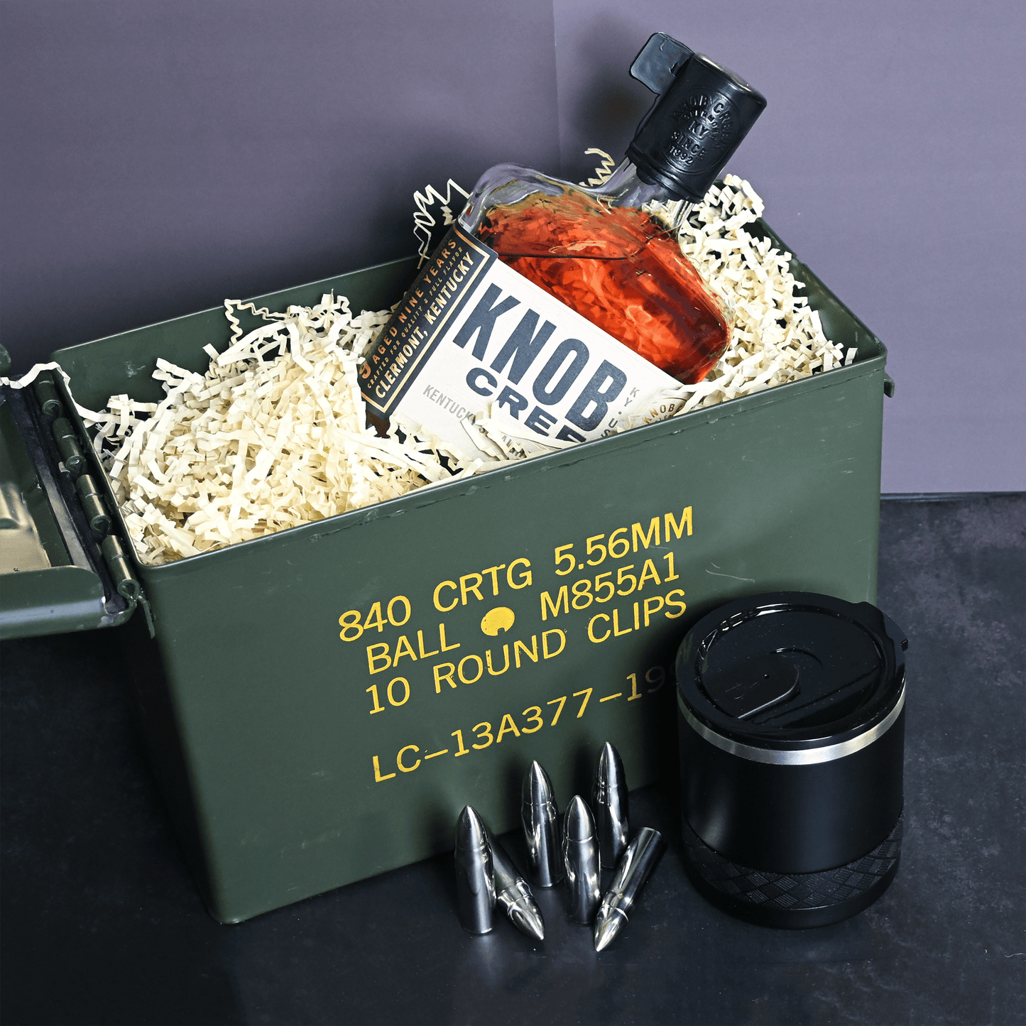 Knob Creek Ammo Can Gift Set