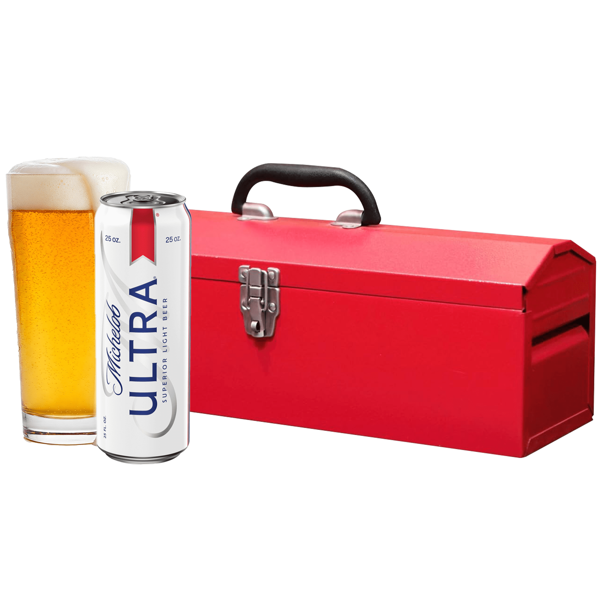 Michelob Ultra Toolbox with 6-pack of Michelob Ultra beers
