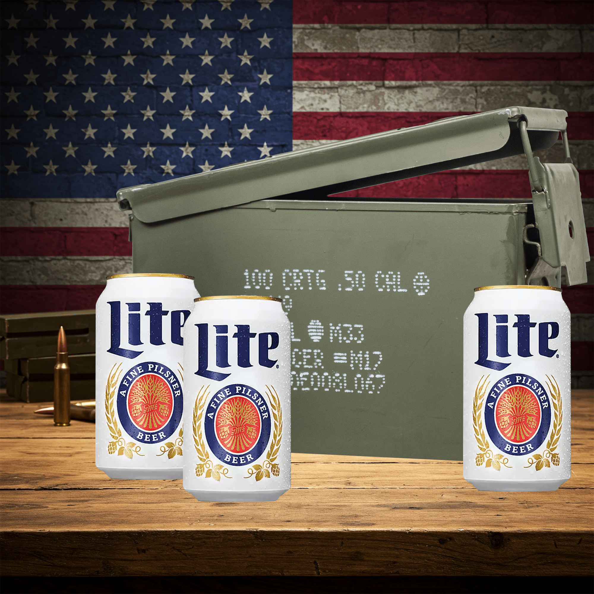 beer for peace lily Miller Lite Ammo Can Gift