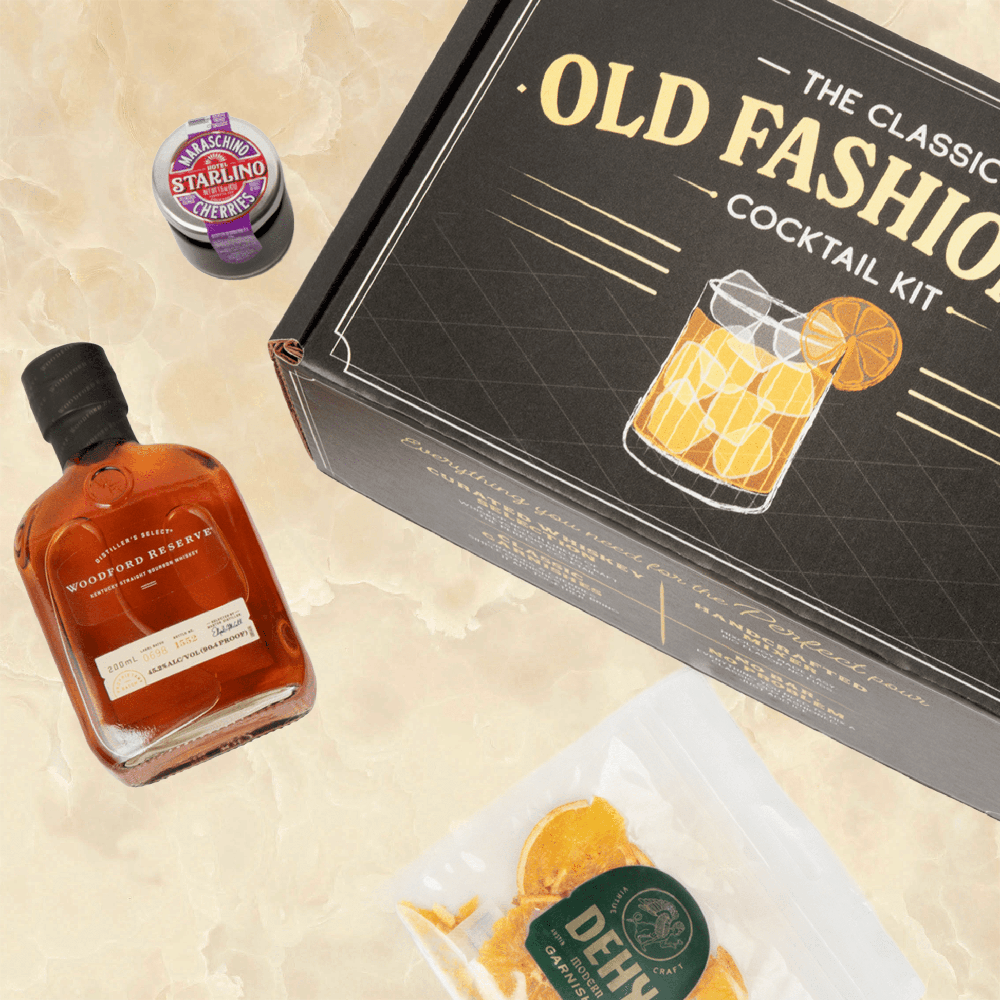 Signature Old Fashioned Cocktail Kit with Woodford Reserve - $79 Signature Old Fashioned Cocktail Kit with Woodford Reserve - $79