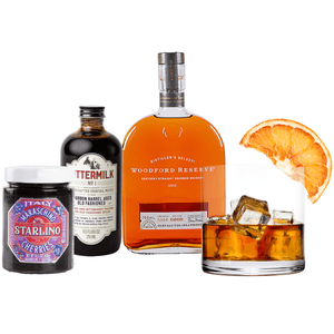Old Fashioned Cocktail Kit with your choice of whiskey, cocktail mixer, garnish, and premium gift box