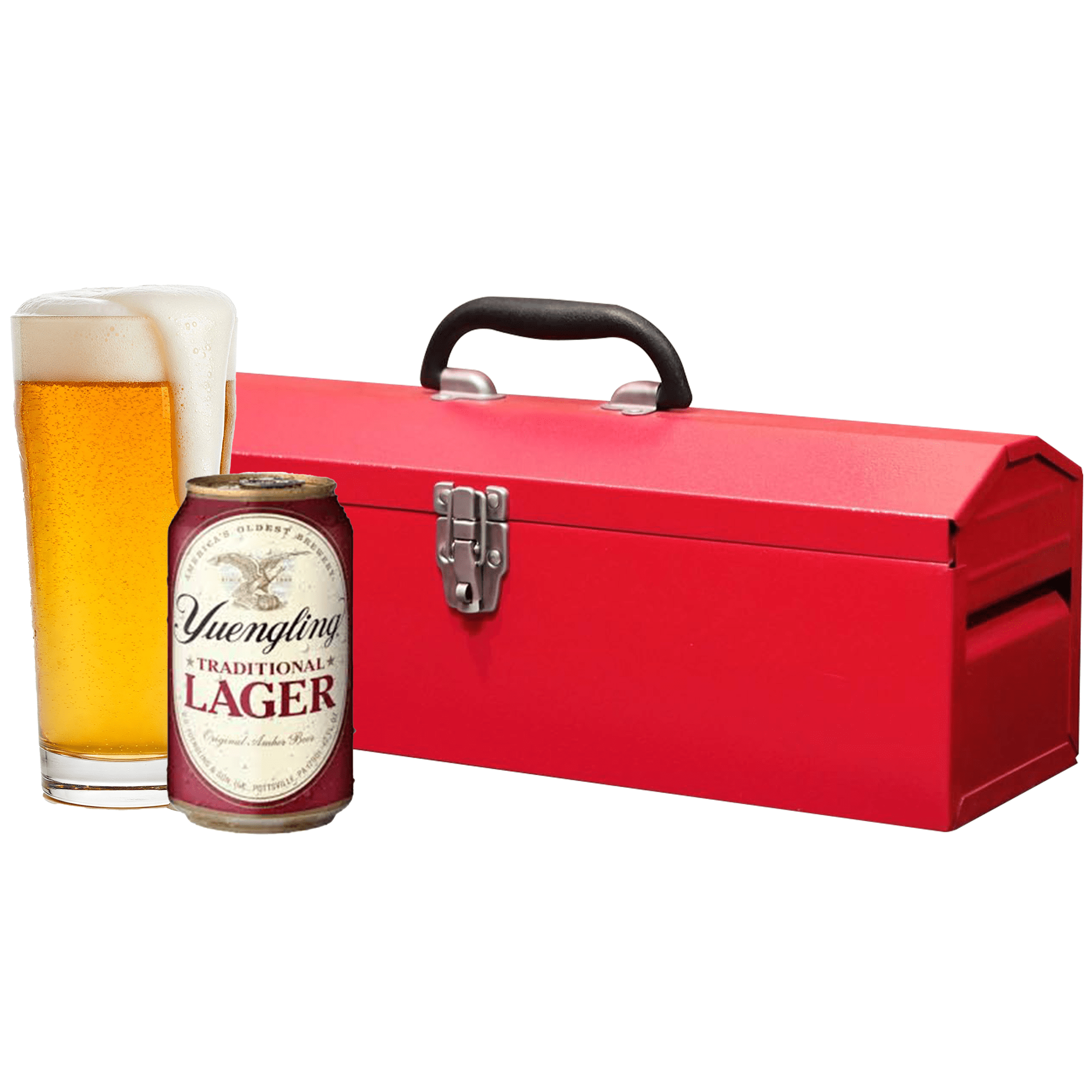 Yuengling Toolbox with 6-pack of Yuengling beers