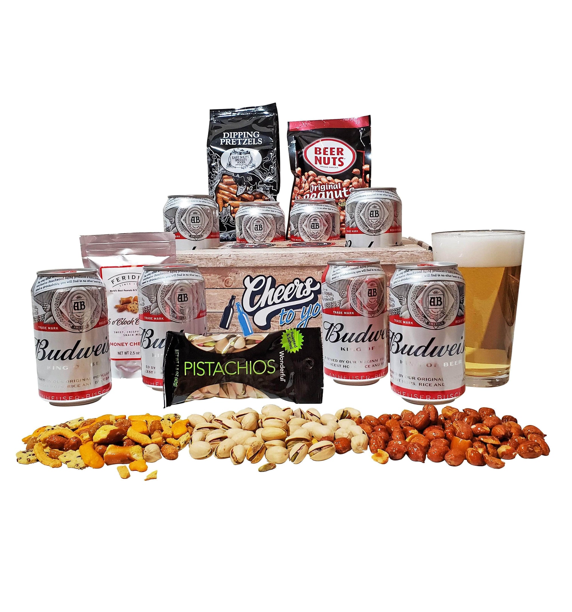 Budweiser Beer and Snack Gift Basket