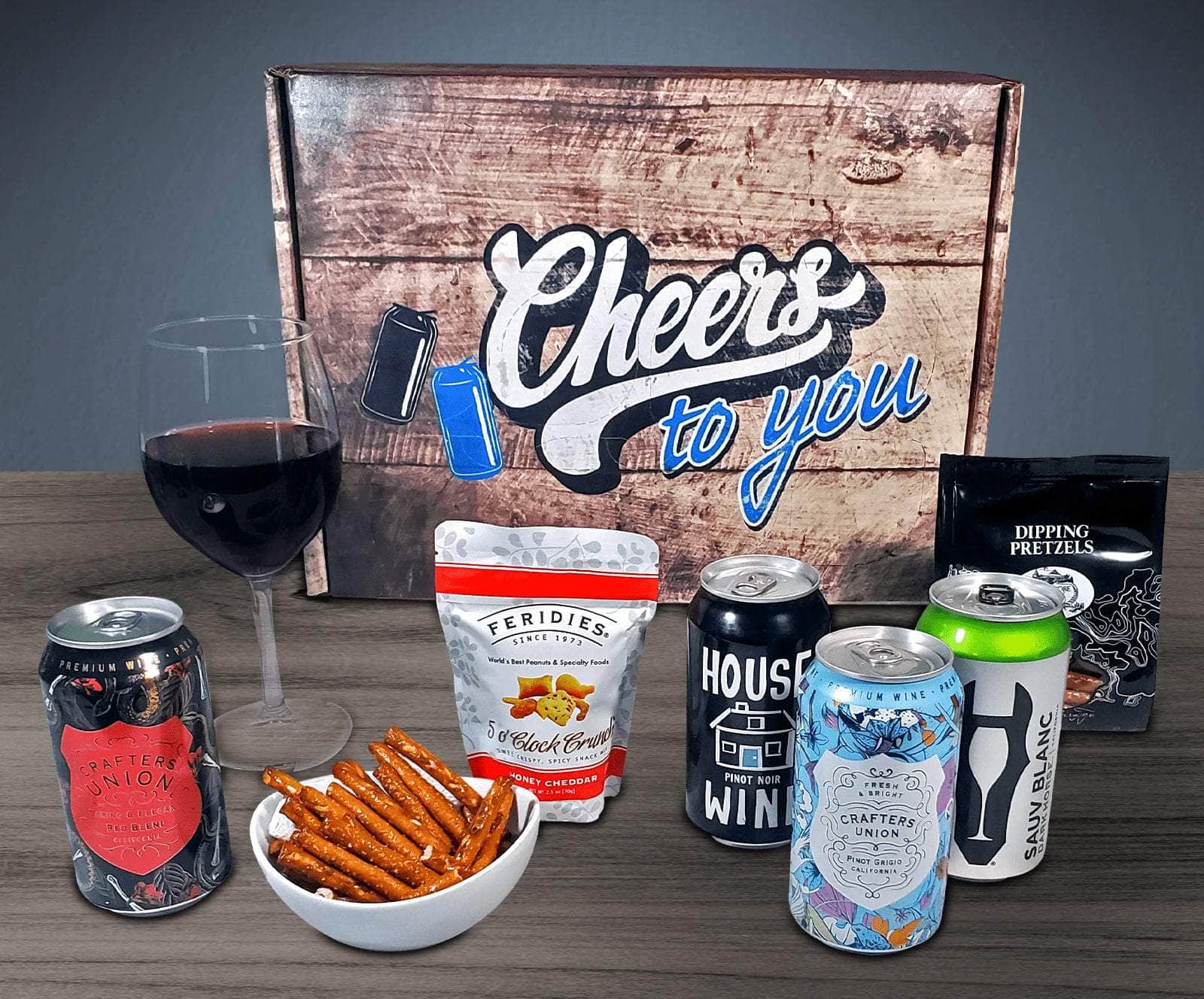 Wine and Gourmet Snack Gift Basket